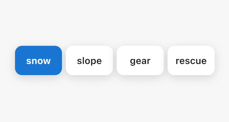 Animated GIF of the top bar navigation component