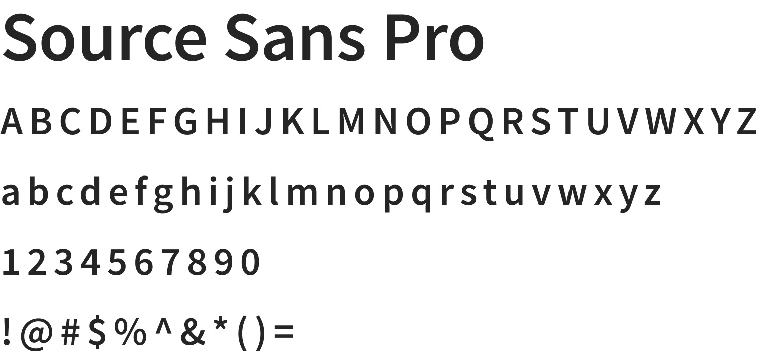 Sample text for the Source Sans Pro font